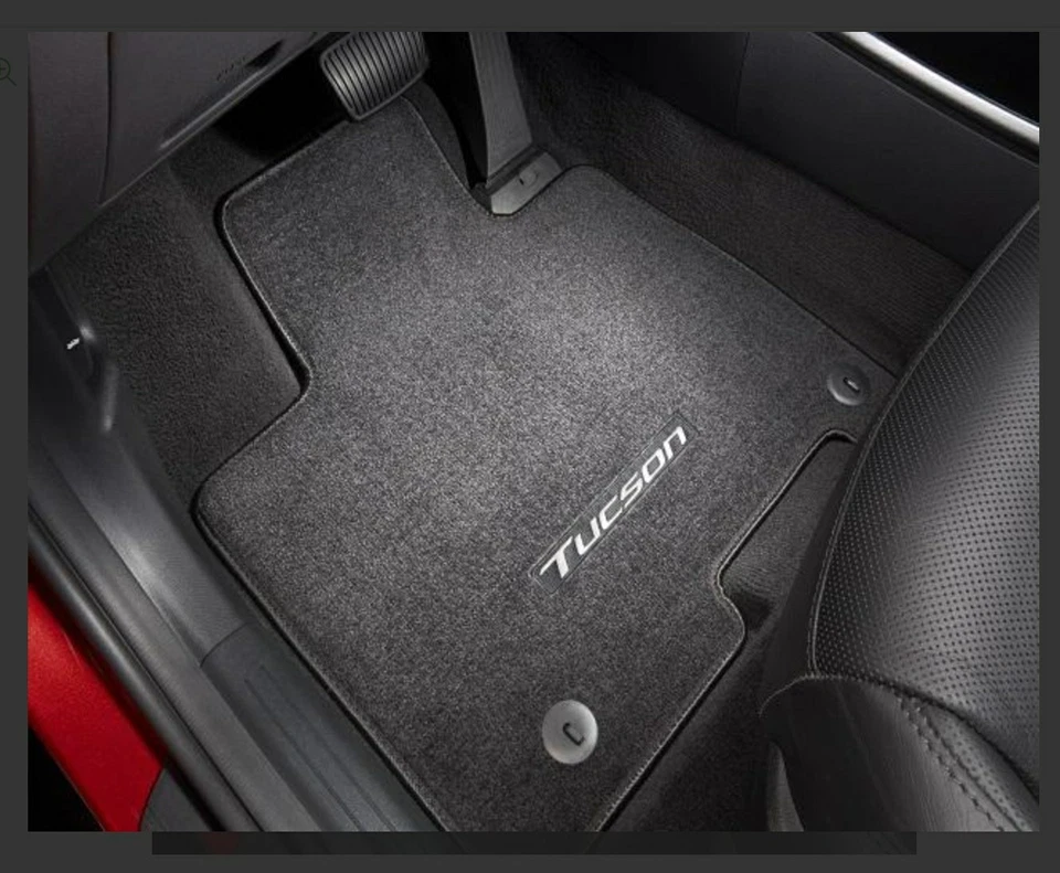 NUEVO JUEGO ALFOMBRILLA ALFOMBRA NEGRA OEM HYUNDAI TUCSON 2022-2024 Foto 2 de 4