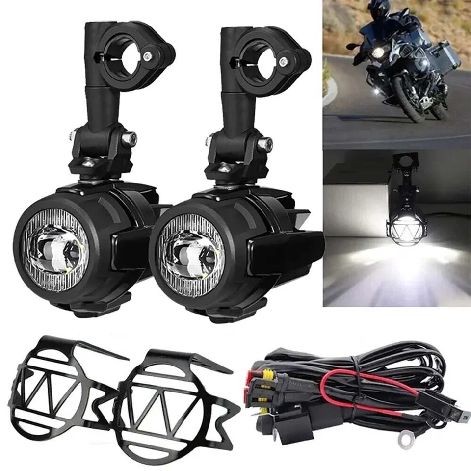 Fits Ducati 998 Diavel Hypermotard w/DRLs LED Auxiliary Fog Lights Driving Lamps - Image 3 of 4