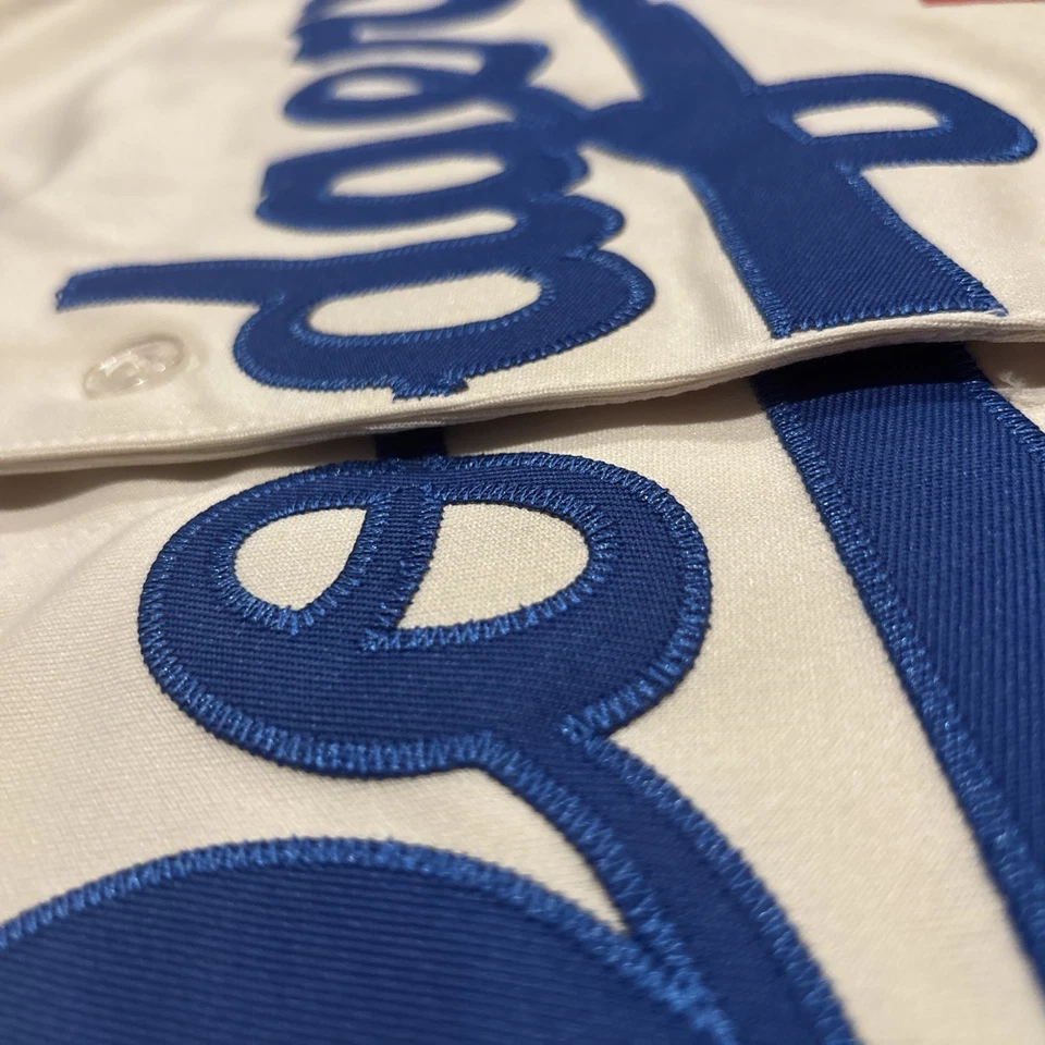 Camiseta Jackie Robinson Brooklyn Dodgers para hombre XL NUEVA CON ETIQUETAS 1955 Home Cream Retro L.A. Foto 4 de 4