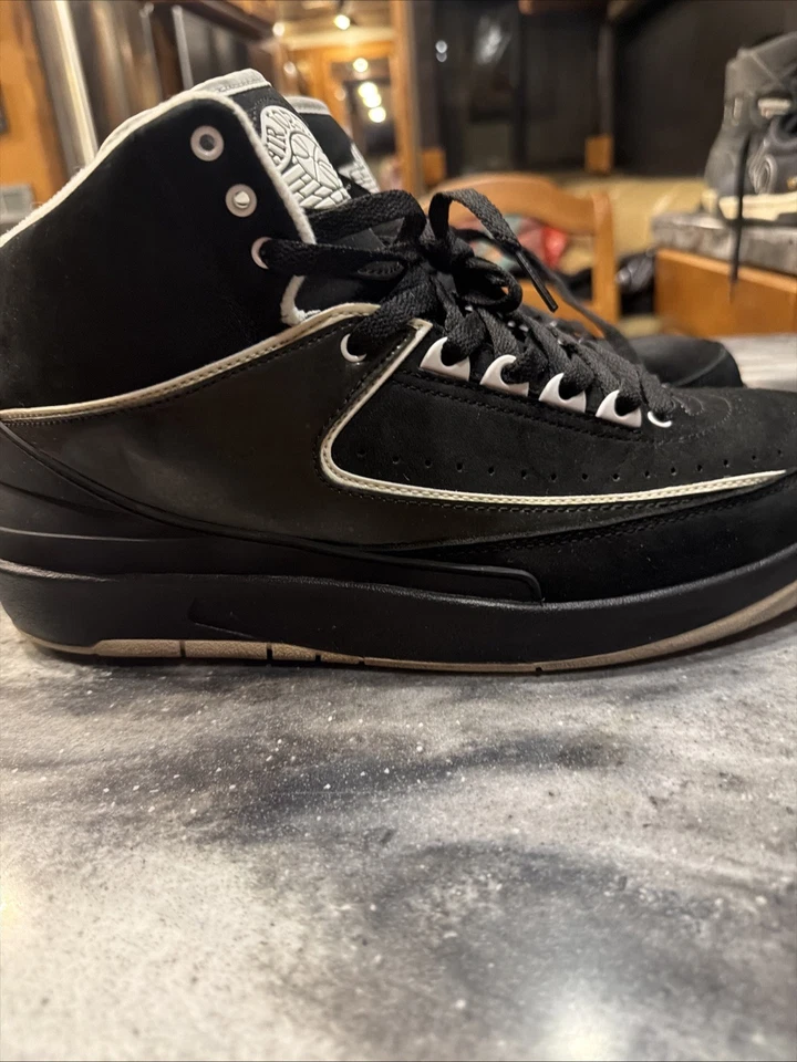 RARO Nike Air Jordan 2 Retro QF Negro/Blanco 395709-001 Hombre’s Talla 11 Foto 4 de 4