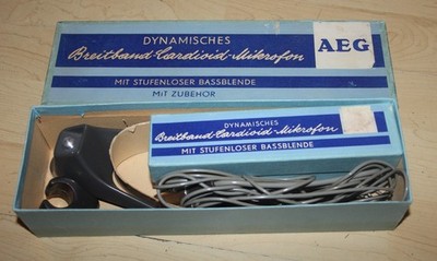 AEG/AKG/Telefunken D19C Vintage Dynamic Beatles Microphone/Mikrofon+Zubehör !