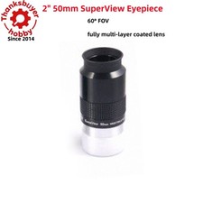 GSO 2" 50MM Eyepiece Multi-layer Lens 60-Degree FOV for Astronomical Telescope