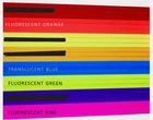 *Custom* 4 PCS 1/8" OD x 72" LONG ACRYLIC COLORED RODS - ORANGE GREEN PINK BLUE