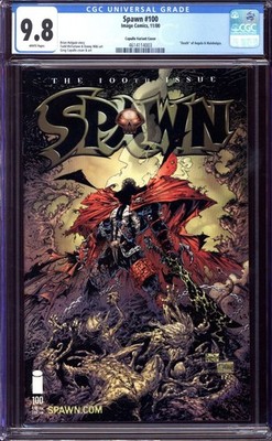 SPAWN #100 CGC 9.8 WHITE PAGES // CAUPLLO VARIANT COVER IMAGE