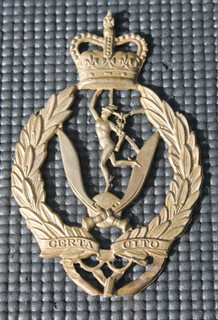 British Army Queen's Gurkha Signal Regiment Highland Piper's Cross Belt Badge