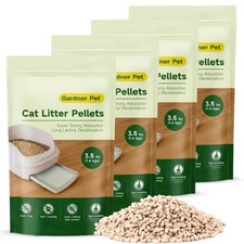 Cat Litter Pellets 3.5Lbs x4 Non Clumping Zeolite Dust Free Gardner