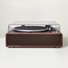Wood Finish Retro Record Player - Hearth Hand with Magnolia
