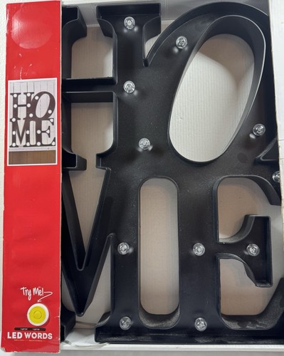 VTG Marquee "HOME" Light Up Wall, Shelf, Room-Decor LED WORDS NEW IN BOX Flaw - Picture 5 of 24