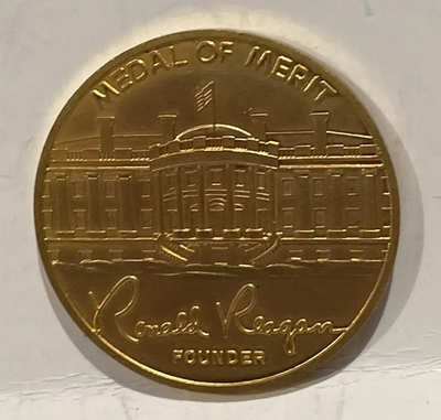 #ad #ad RONALD REAGAN REPUBLICAN PRESIDENTIAL TASK FORCE MEDAL of Merit Coin VGC $12.93