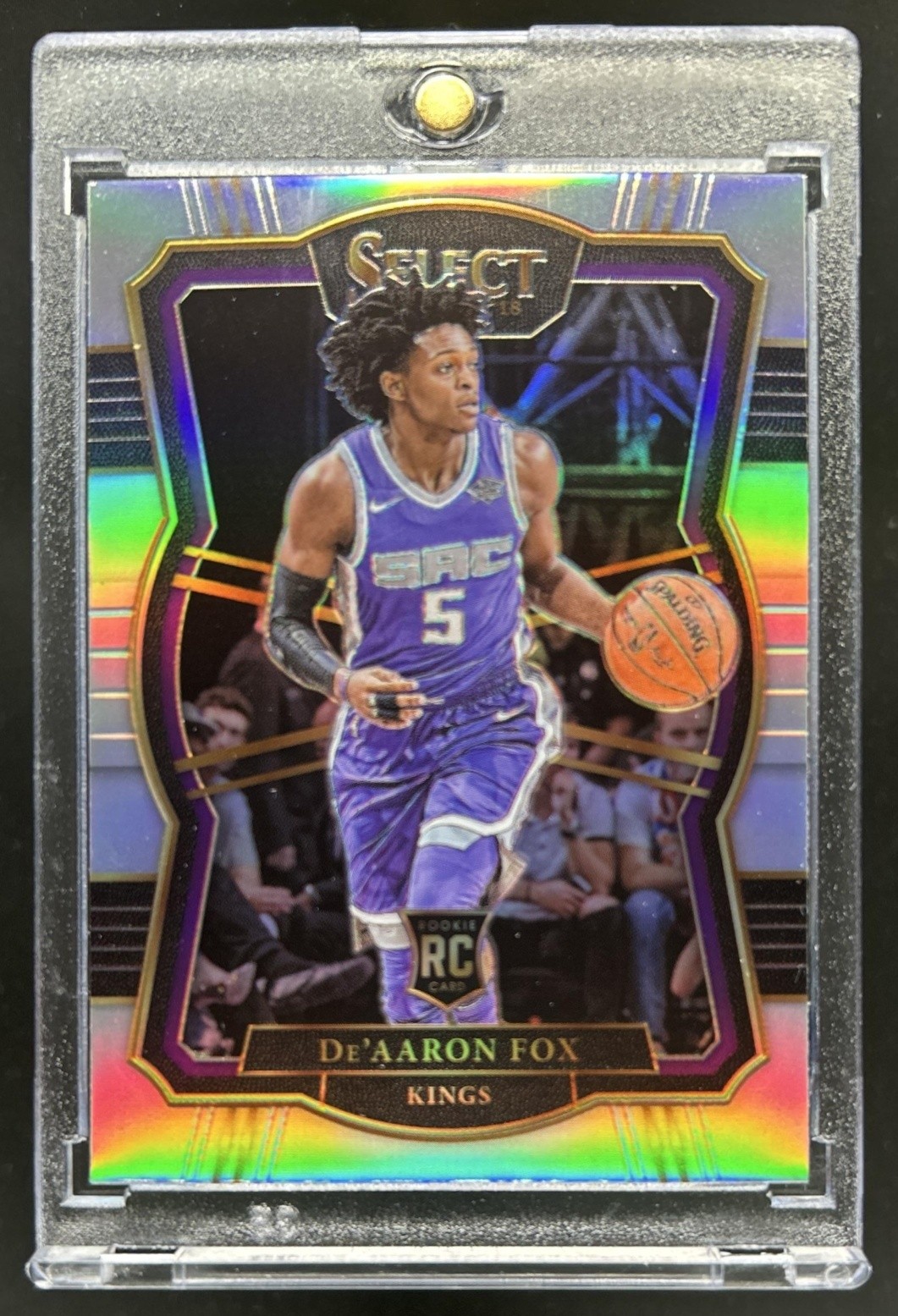 2017-18 Panini Select De Aaron Fox RC Silver Prizm Premier Level #175 Kings