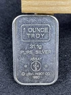 Rare Double Asterisk ** AMARK Stacker 1 OZ .999 Fine Silver Bar USVI A-MARK 1980