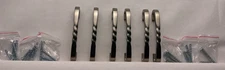 Set of 6 Satin Nickel Finish Pulls 3 3/4" CTC Elegant Design M5