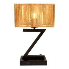 Touch Control Table Lamp, Black Z-Style : 3-Way Dimmable Desk Lamp with USB C...