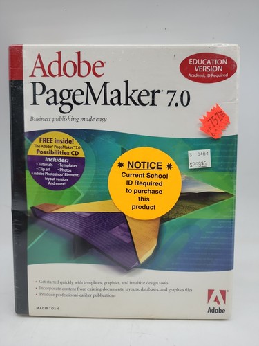 Adobe PageMaker 7.0 for Macintosh Version BRAND NEW Mac