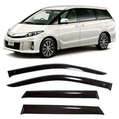 Tape-on Window Visors Rain Guards Fit Toyota Estima 2007-2019 Wind Deflectors