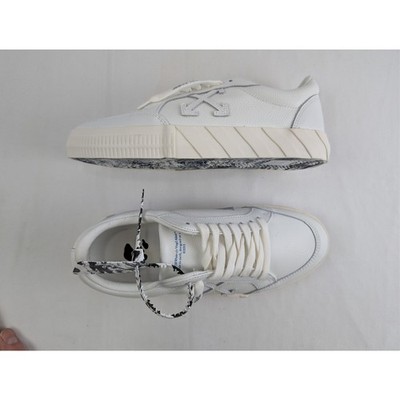 Off-White Low Vulcanized Leather Sneakers in White BNWB 39