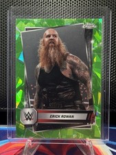 2025 Topps Chrome WWE Sapphire Erick Rowan #49 Green Geometric Refractor /75