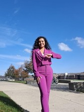 Love Tree Blazer Size M Purple women's sets 2 pieces Long sleeves 81