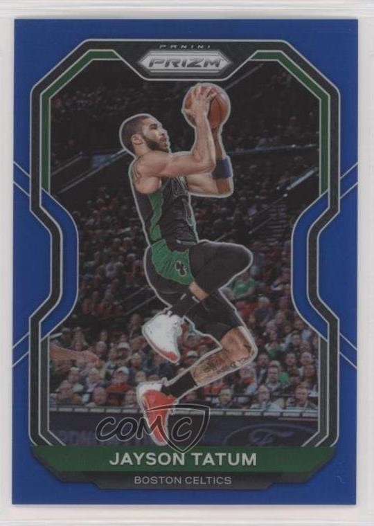 2020-21 Panini Prizm Blue Prizm 157/199 Jayson Tatum #119 c6t