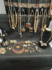 Vintage 2 Modern Costume Jewelry Necklaces Bracelets Earrings And More Amber Lot