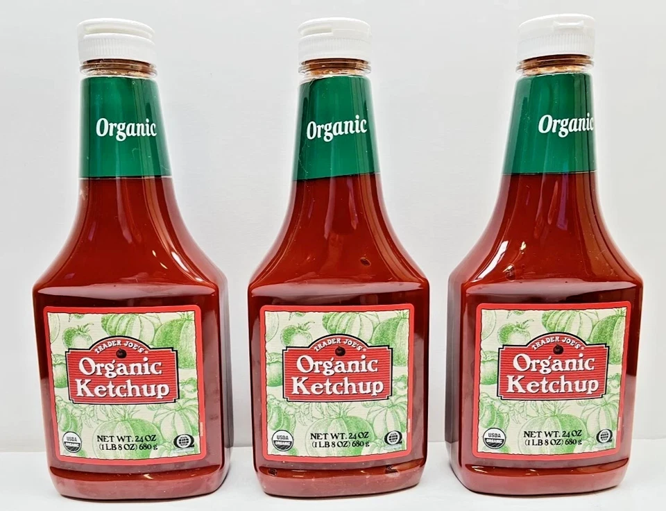 Paquete de 3 unidades de ketchup orgánico Trader Joe’s de 24 oz -1 lb 8 oz- cada uno Foto 2 de 3