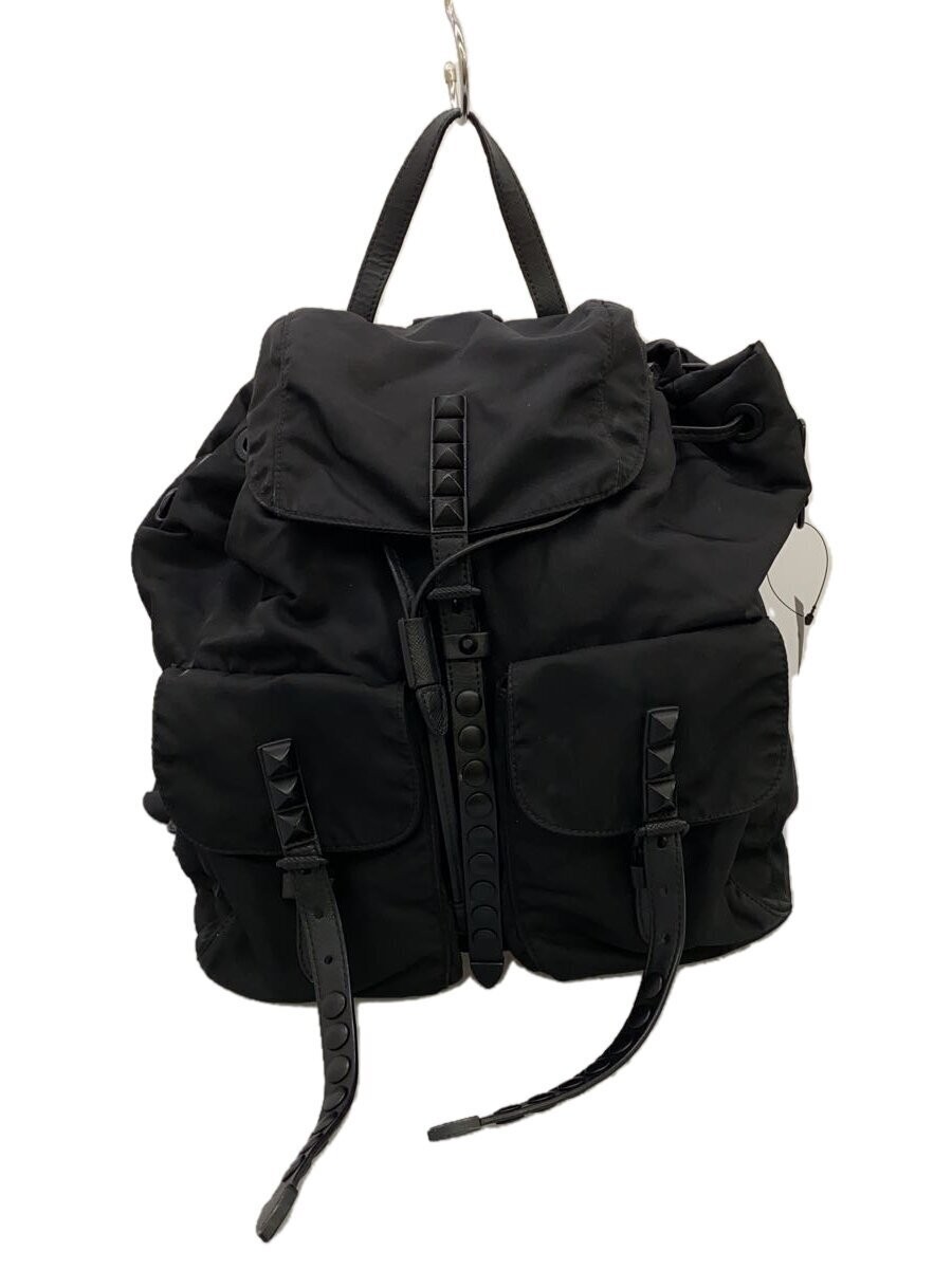 PRADA Backpack Nylon BLK Solid 1BZ811 - image 1