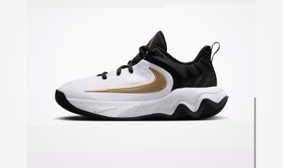 Nike Giannis Immortality 4 (PS) Boys Basketball Shoes Black/Gold/White Size 7Y