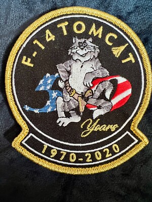 f-14 tomcat 50th anniversary 1970 - 2020 Embroidered patch usn us navy