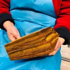 13.04LB Rare Natural Beautiful Yellow Tiger Crystal Mineral Specimen Heals 587