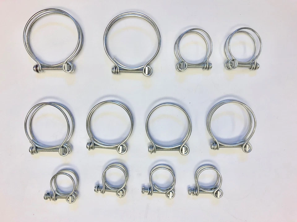 Juego de abrazaderas de manguera de radiador superior e inferior cromadas de 6 cilindros para Dodge 1934-1948. Foto 3 de 4