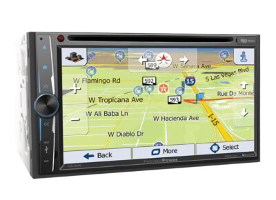 PRECISION POWER 2 DIN 7'' TOUCHSCREEN MONITOR DVD BLUETOOTH STEREO GPS NAVIGATION