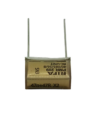 1x RIFA Kondensator 47n+47R X2 250V~ SH, PMR 209 RC-UNIT (0,047µF,47nF,47Ω)P279