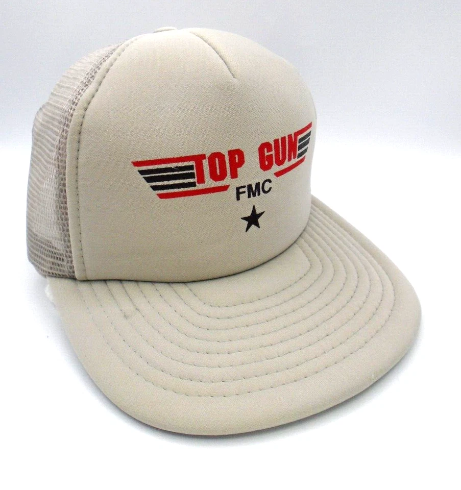 Vintage Top Gun Tom Cruise Fully Mission Capable FMC Mesh Snapback Trucker Hat - Image 3 of 4