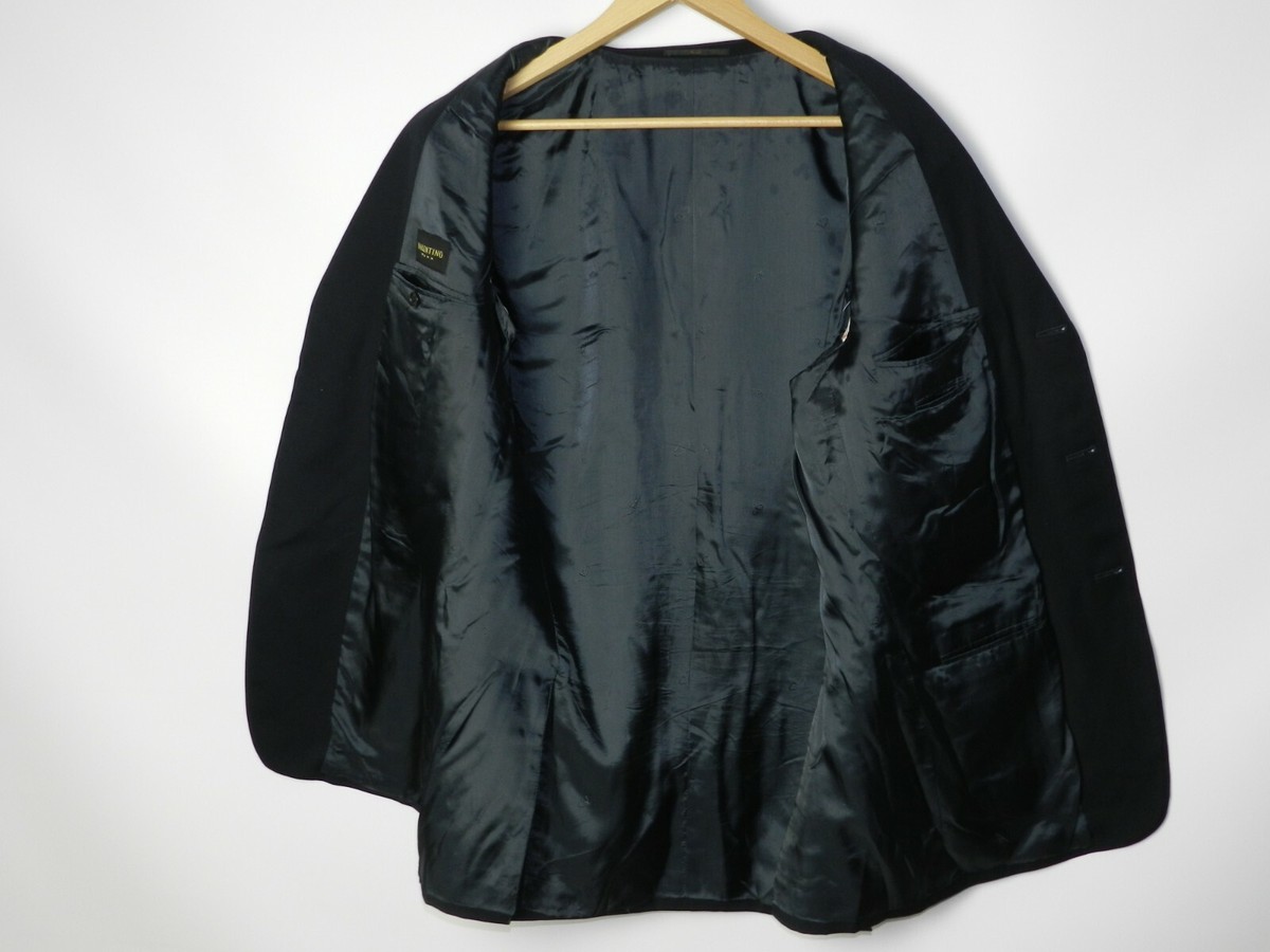 ジャケット VALENTINO BLACK WOOL BLAZER Valentino Roma Men's Blue Blazer 100% Virgin Wool Size 52R L