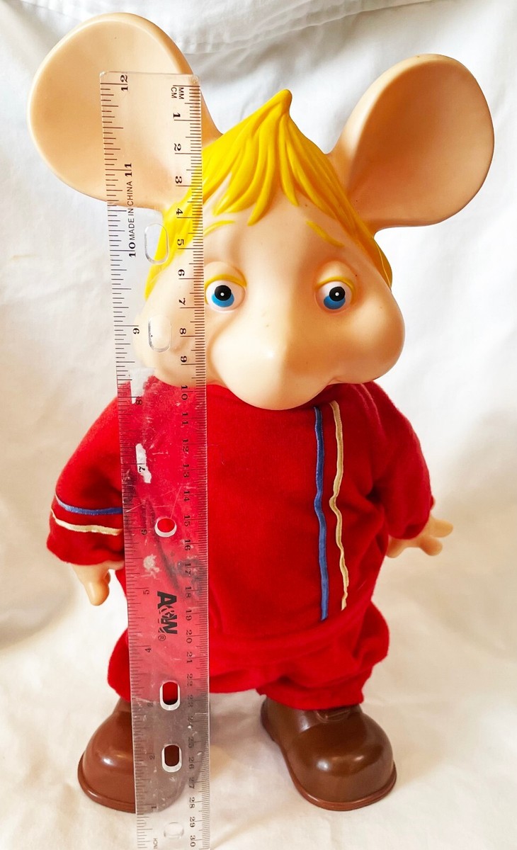 VTG TOPO GIGIO Italian Mouse Mechanical Rubber Toy Maria Perego Ed