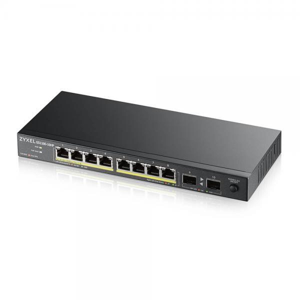 GS1100-10HP-EU0102F  SWITCH ZYXEL GS1100-10HP UNMANAGED 8P Gigabit (fino a 120W)