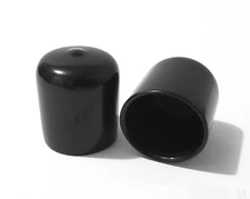 0.875" 7/8" Black Vinyl Rubber Flexible Round Tube Tubing Pipe End Cover Caps