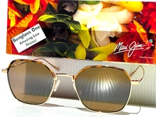 NEW Maui Jim MOON DOGGY Gold Tort POLARIZED HCL Bronze Lens Sunglass H874-16