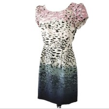 Urban Outfitters Silence + Noise Purple Animal Print Cut Out Sheath Dress Size 2