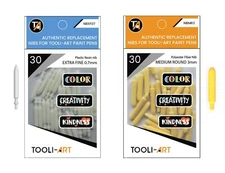 30 Replacement Nibs Extra Medium Tip Paint Pens Acrylic Markers. Polyester Fi...