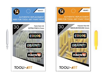 30 Replacement Nibs Extra Medium Tip Paint Pens Acrylic Markers. Polyester Fi...