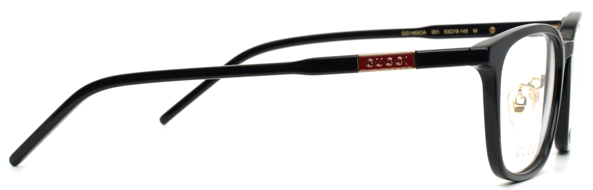 GUCCI GG1465OA 001 Black Unisex Rectangle Full Rim