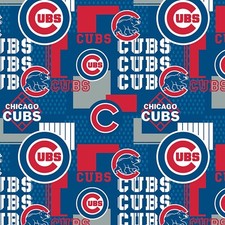BTHY MLB Chicago Cubs Logo Patch Cotton Fabric By The Half Yard Major League