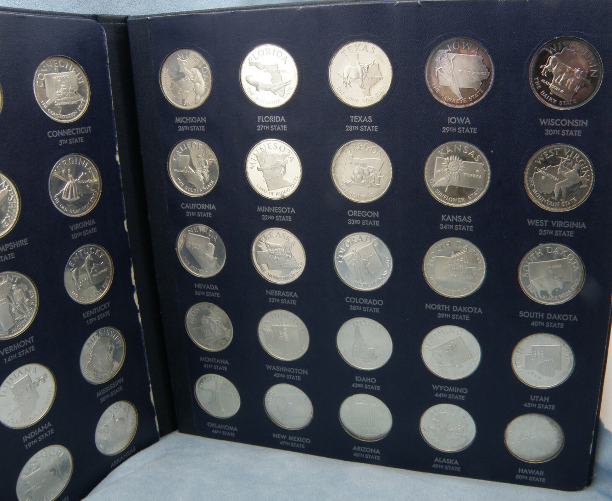 Franklin Mint States Of The Union Series First Edition Sterling
