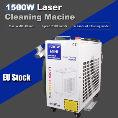1500W Handheld Fiber Laser Cleaning Machine for Remove Rust Oil & Paint W300mm