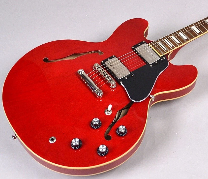 Burny SRSA65 Cherry electric guitar semi acoustic ES 335 type eBay