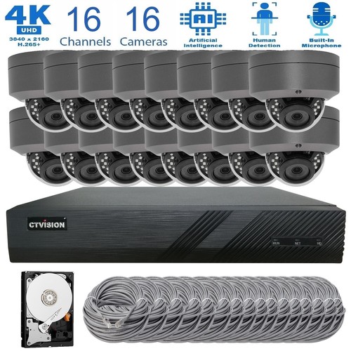 4K NVR 8MP AI Microphone Outdoor Indoor PoE IP 4K Security CCTV Camera System    - Picture 56 of 66