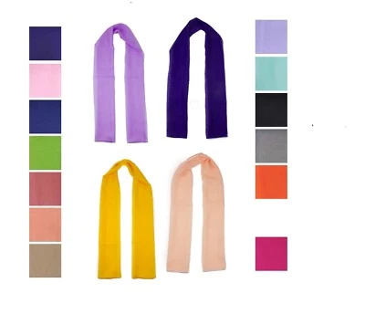 Chiffon Scarf -Classy Elegant Lightweight Plain Soft Sheer Neck Wrap for Women