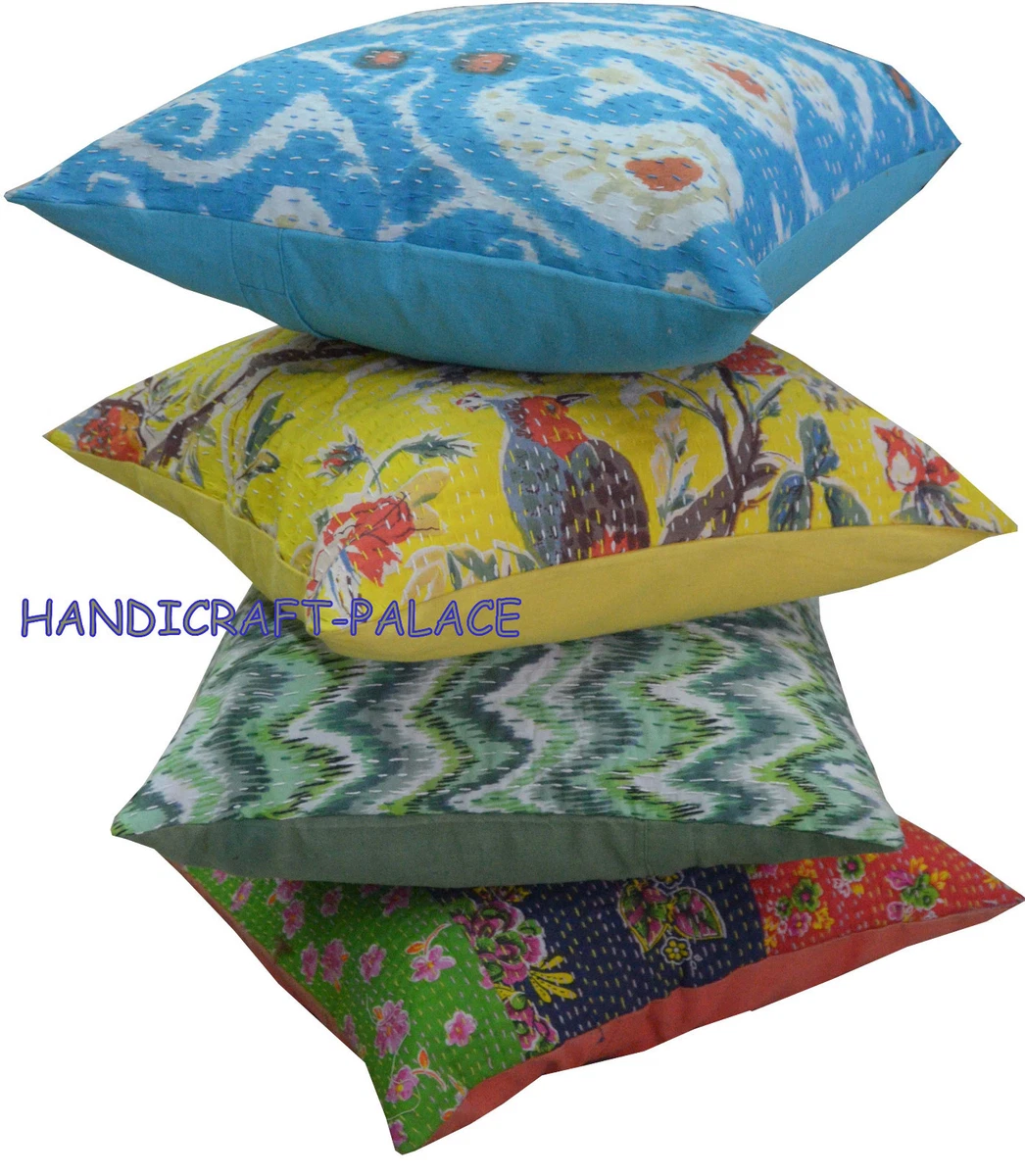 Federa decorativa per cuscini 40,6 x 40,6 cm, motivo floreale a righe, decorazione per divano