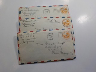 7 WW2 Letters Hammer Field Fresno California Lot Greenland New Hampshire WWII